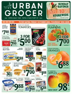 Urban Grocer flyer (valid until 30-10)