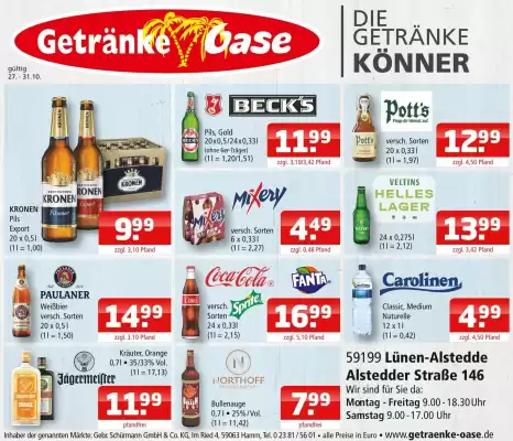 Getränke Oase Prospekt (gültig bis 31-10)