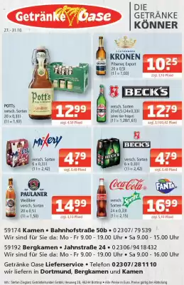Getränke Oase Prospekt (gültig bis 1-11)