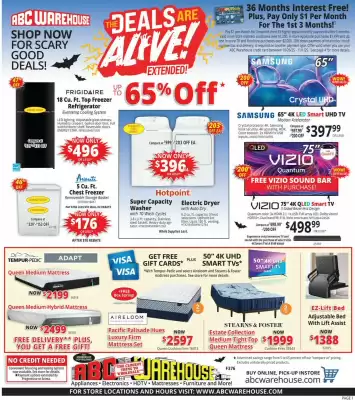 ABC Warehouse weekly ad (valid until 1-11)