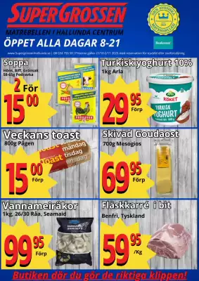 Supergrossen reklamblad (giltig till och med 2-11)
