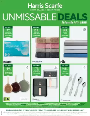 Harris Scarfe catalogue (valid until 7-11)