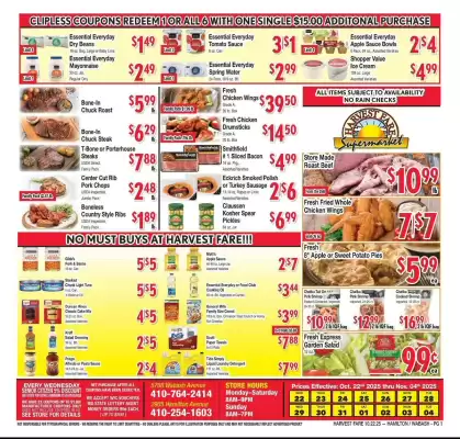 Harvest Fare Supermarket weekly ad (valid until 4-11)