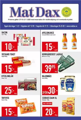 Matdax reklamblad (giltig till och med 2-11)