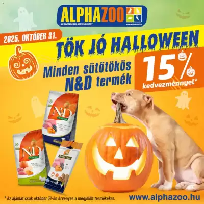Alpha Zoo akciós újság (érvényes eddig: 31-10)