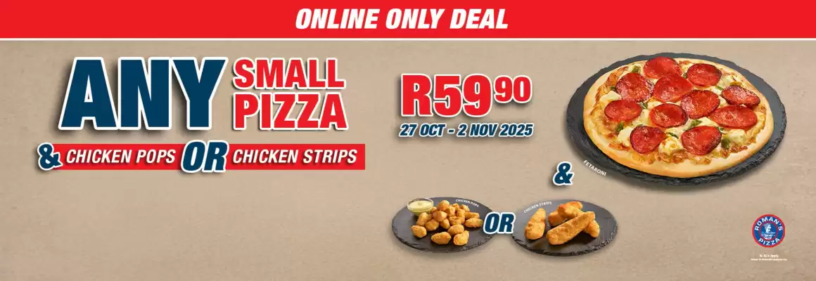 Roman's Pizza catalogue (valid until 2-11)