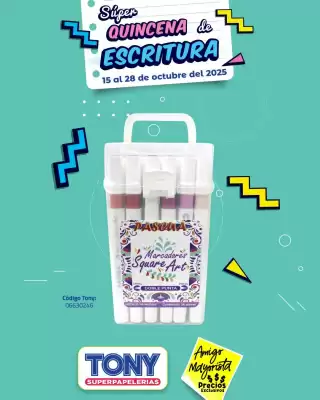Catálogo Tony Super Papelerías (válido hasta 28-10)