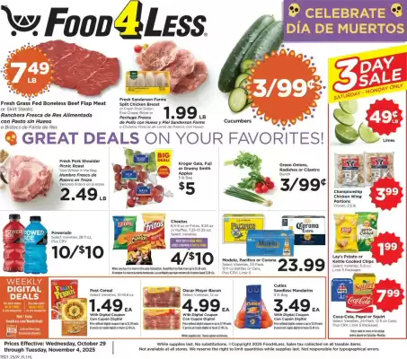 Food 4 Less weekly ad (valid until 4-11)