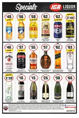 IGA Liquor catalogue (valid until 4-11)