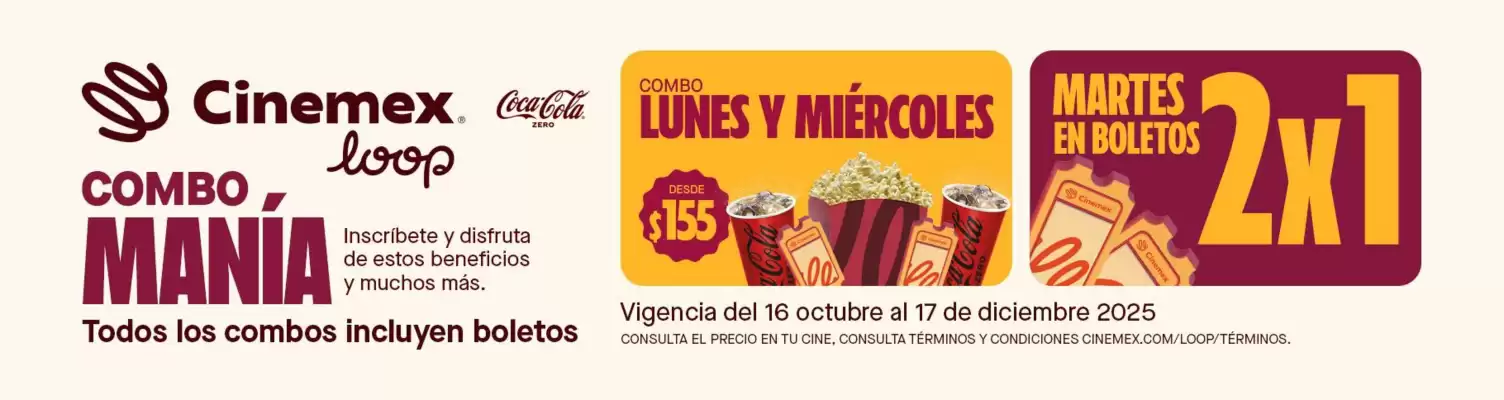 Catálogo Cinemex (válido hasta 17-12)