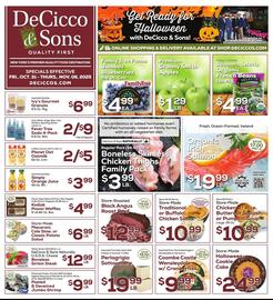 DeCicco & Sons weekly ad week 44 Page 1