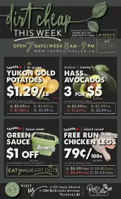 The Root Cellar flyer (valid until 5-11)