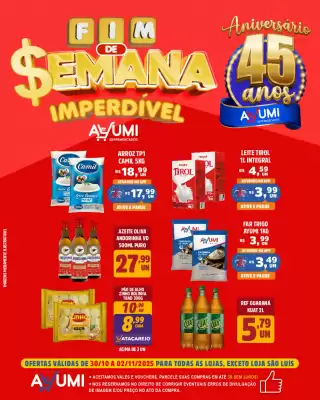 Folheto Ayumi Supermercados (válido até 2-11)