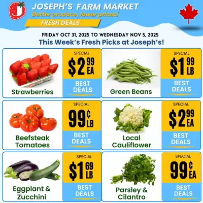 Joseph's Farm Market flyer (valid until 6-11)