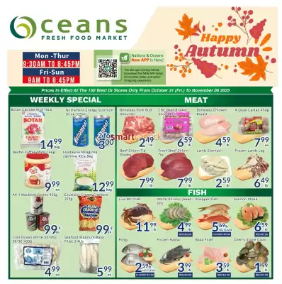 Oceans Fresh Food Market flyer (valid until 6-11)