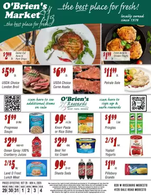 O'briens Market weekly ad (valid until 4-11)