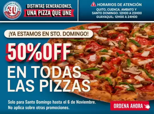 Catálogo Domino's Pizza (válido hasta 6-11)