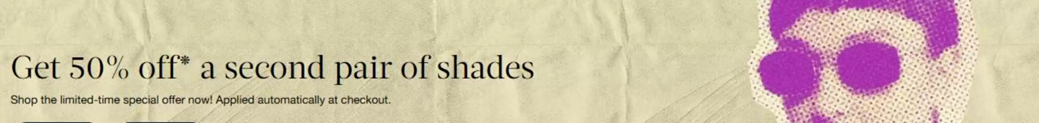 Sunglass Hut leaflet (valid until 4-11)