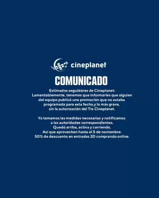 Catálogo Cineplanet (válido hasta 5-11)