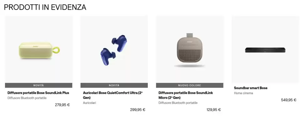 Volantino Bose (valido fino al 16-11)