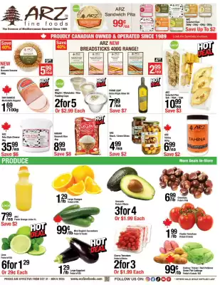Arz Fine Foods flyer (valid until 6-11)