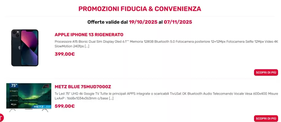 Volantino Fiducia & Convenienza (valido fino al 7-11)