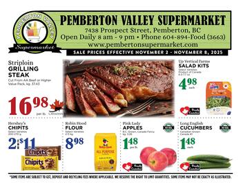Pemberton Valley Supermarket flyer week 44 Page 1