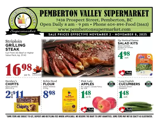 Pemberton Valley Supermarket flyer (valid until 6-11)