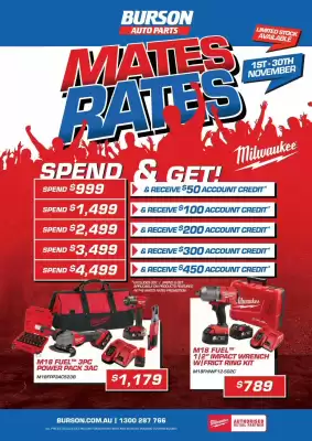 Burson Auto Parts catalogue (valid until 30-11)