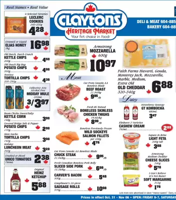 Claytons Heritage Market flyer (valid until 6-11)