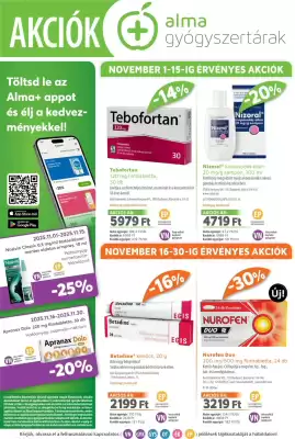 Alma Gyógyszertárak akciós újság (érvényes eddig: 30-11)