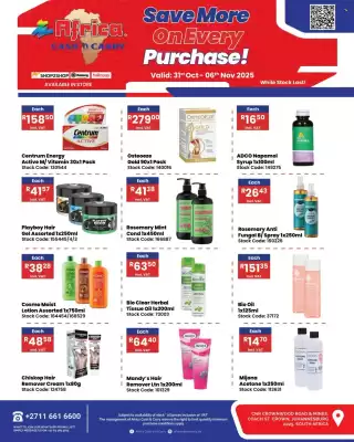 Africa Cash and Carry catalogue (valid until 6-11)