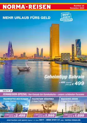 Norma Reisen Prospekt (gültig bis 30-11)