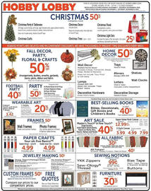 Hobby Lobby weekly ad Page 1