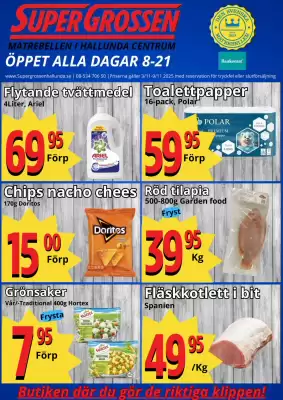 Supergrossen reklamblad (giltig till och med 9-11)