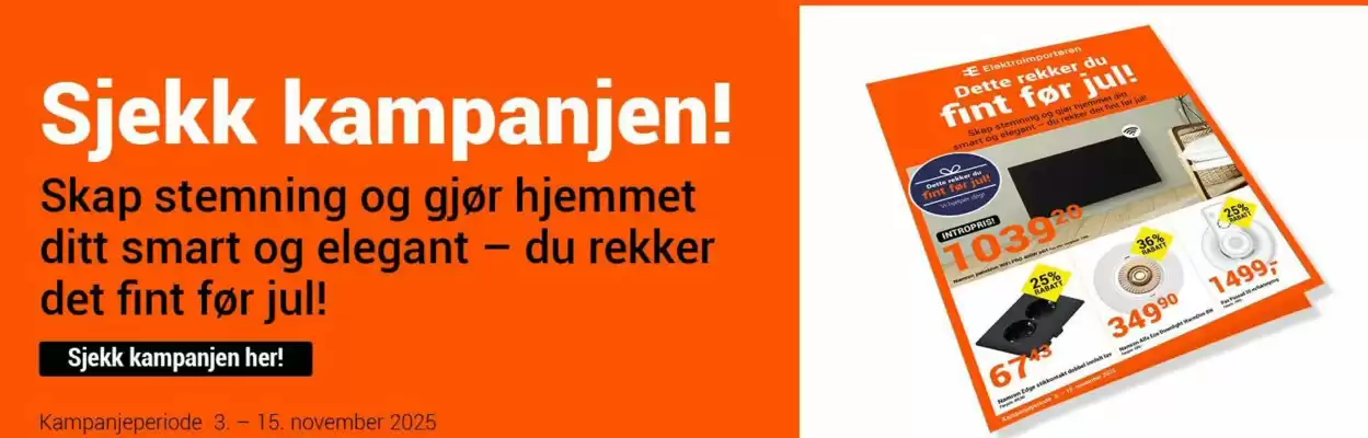 Elektroimportøren kundeavis (gyldig til 15-11)