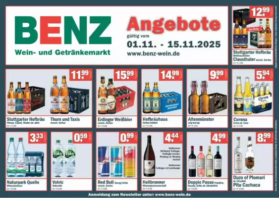 Benz Getränke Prospekt (gültig bis 15-11)