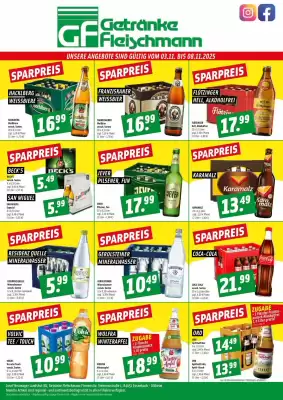Getränke Fleischmann Prospekt (gültig bis 8-11)