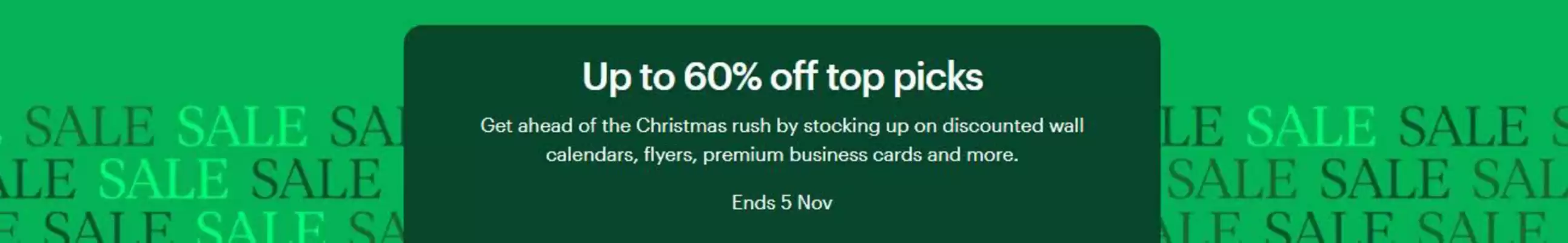 Vistaprint leaflet (valid until 5-11)