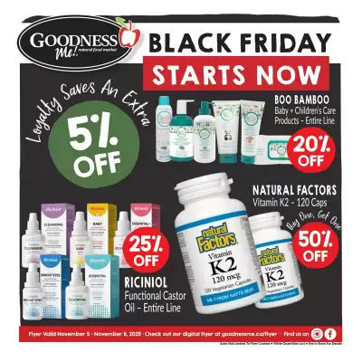 Goodness Me flyer (valid until 11-11)