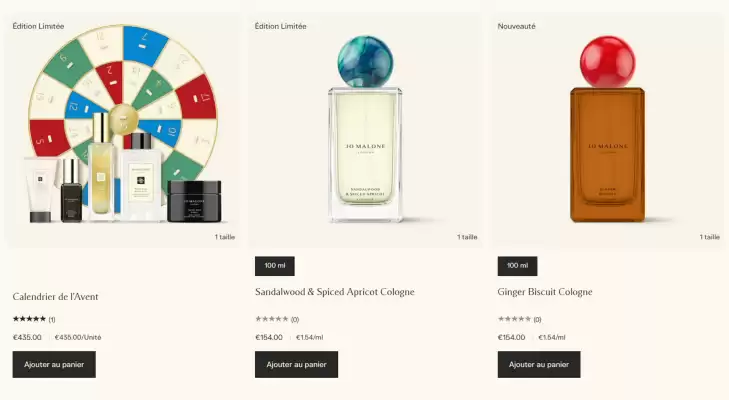 Catalogue Jo Malone (valable jusqu'au 30-11)