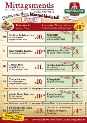 Wegschaider Flugblatt (gültig bis 8-11)