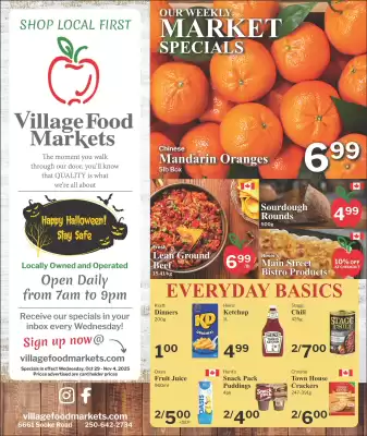 Village Food Markets flyer (valid until 11-11)