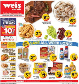 Weis Markets weekly ad week 45 Page 1