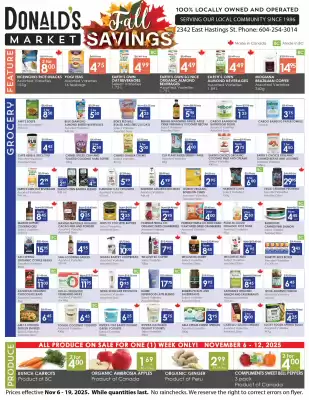 Donald's Market flyer (valid until 12-11)