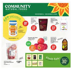 Community Natural Foods flyer Page 1