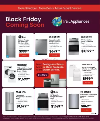 Trail Appliances flyer (valid until 12-11)