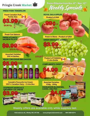 Pringle Creek Market flyer (valid until 16-11)