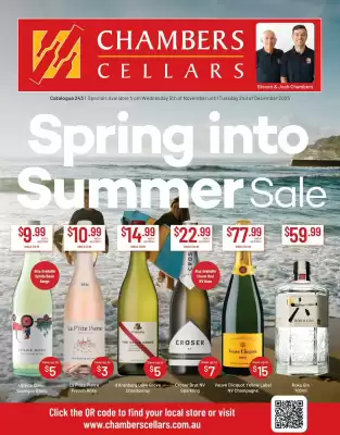 Chambers Cellars catalogue (valid until 2-12)
