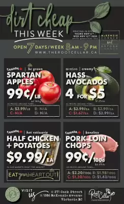 The Root Cellar flyer (valid until 12-11)